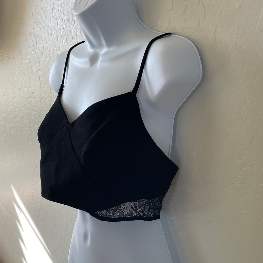 BCBGeneration Black Crop Top
